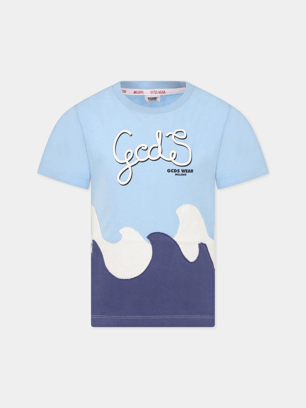 T-shirt bleu clair pour garçon avec logo